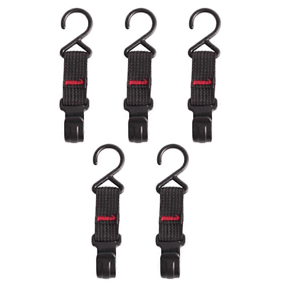 Outdoor Camping Hook Holder for Tent Pole Use 5Pcs Black Storage Hooks