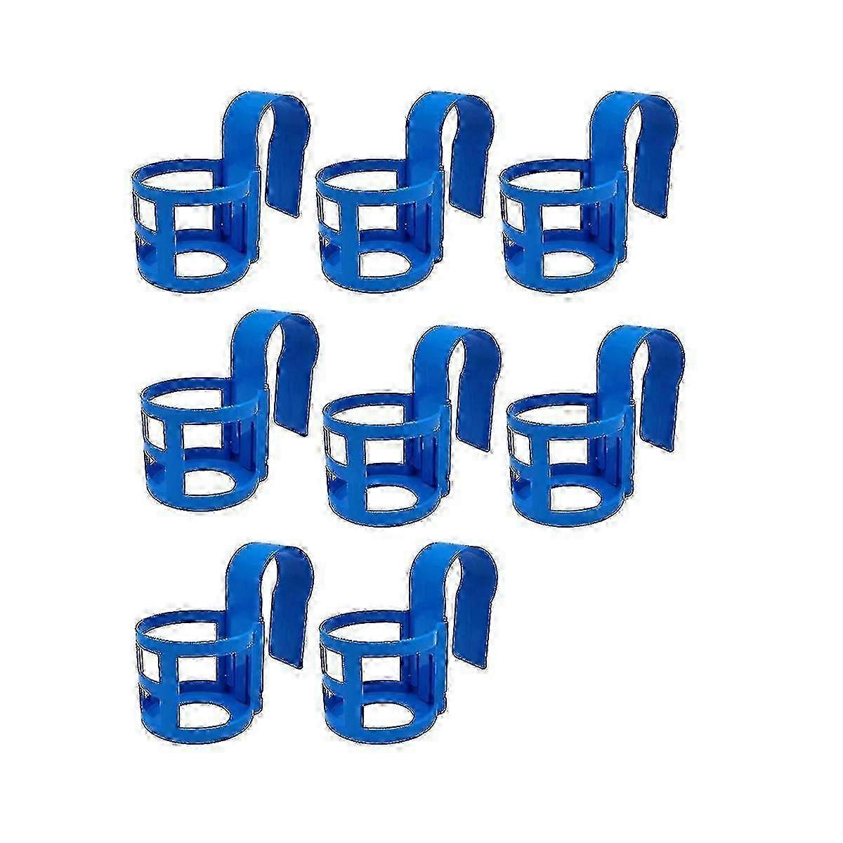 8pcs Pool Drink Holder Hanging Beer Cup Storage Portable Removable Mesh Frame