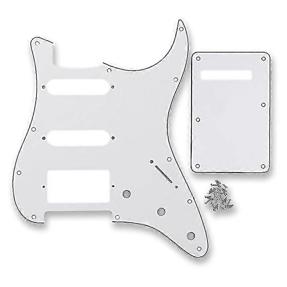 For Pickguard Scratch Plate Guitar Back Plate Set For Electric Guitar Part 3ply White
