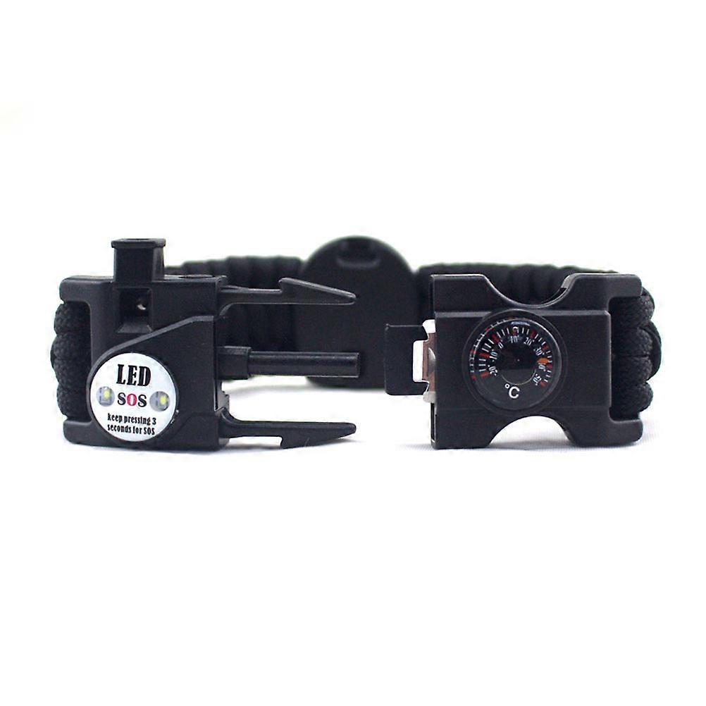 Outdoor Survival with Whistle Function Black