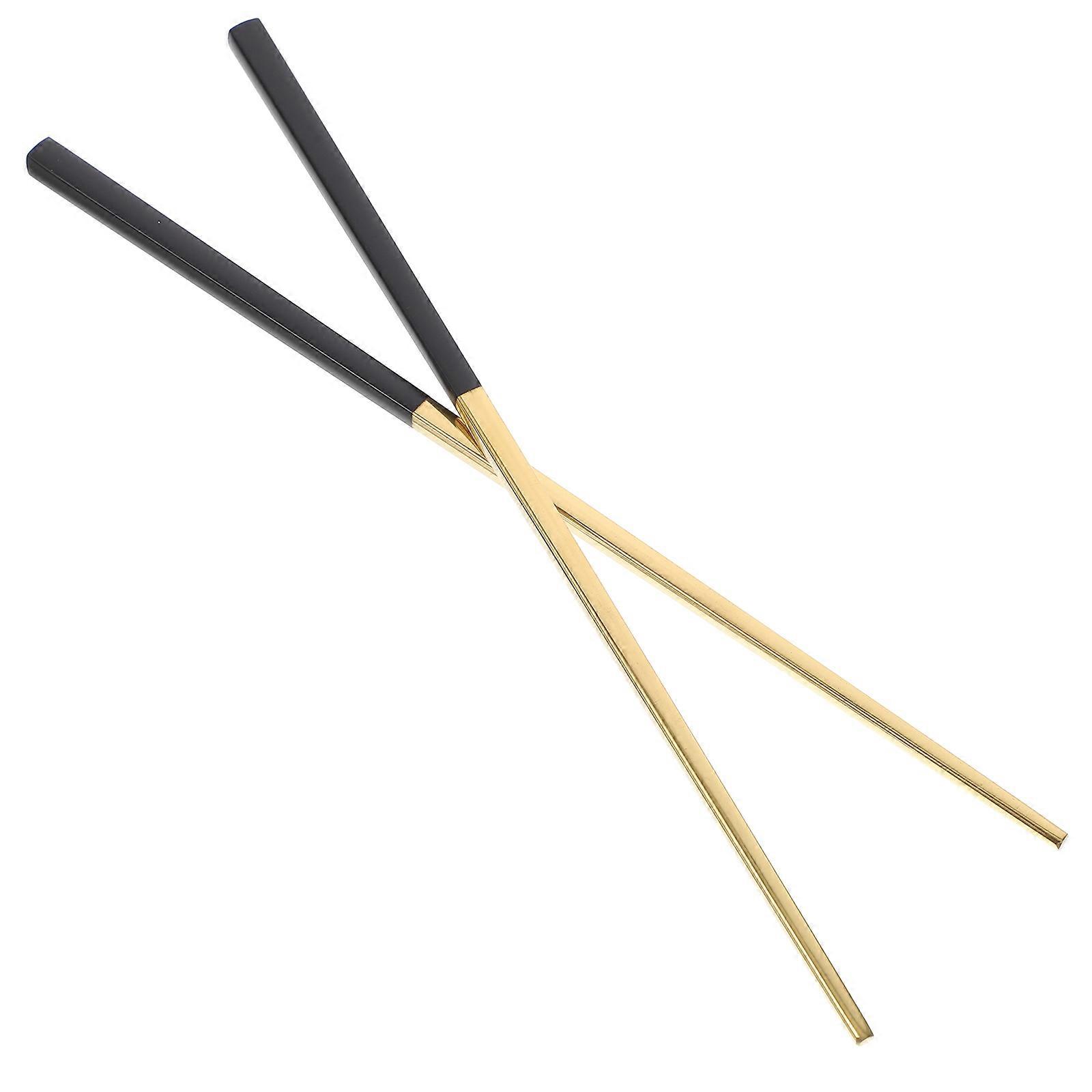 Anti-Slip Chopsticks Stainless Steel for Eating A Pair of Square Chopsticks