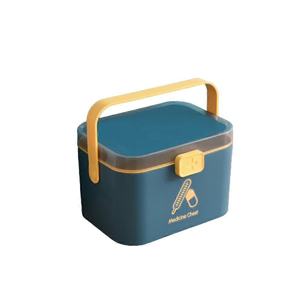 ABS Pill Storage Box Portable Handled Replacement Large Capacity Stylish Multi-layer Sunproof Tablet Container Organizer