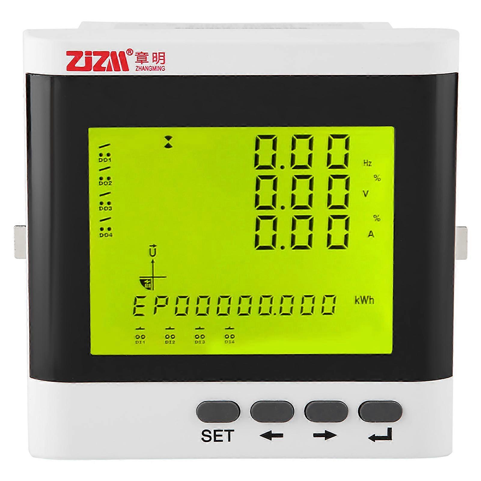 Compteur de puissance électrique programmable triphasé multifonction, ampèremètre numérique à LED, voltmètre