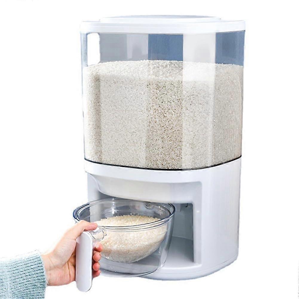 Rice Storage Container - Large Sealed Grain Dispenser with Lid, Moisture Proof Cereal Bucket for Rice and Pet Food