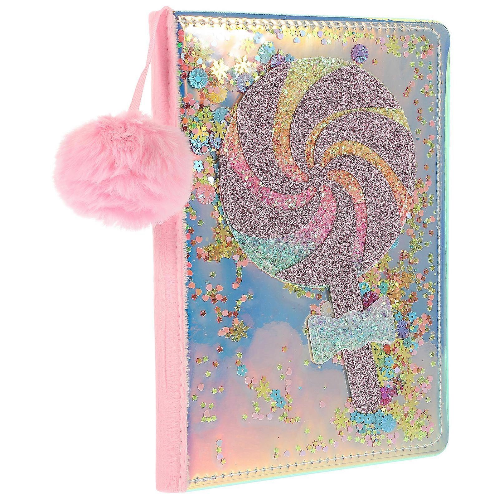 3Pcs Glitter Fluffy Notebook Cartoon Writing Notepad Perfect For Children In Suitable For Daily Use And Gift Giving
