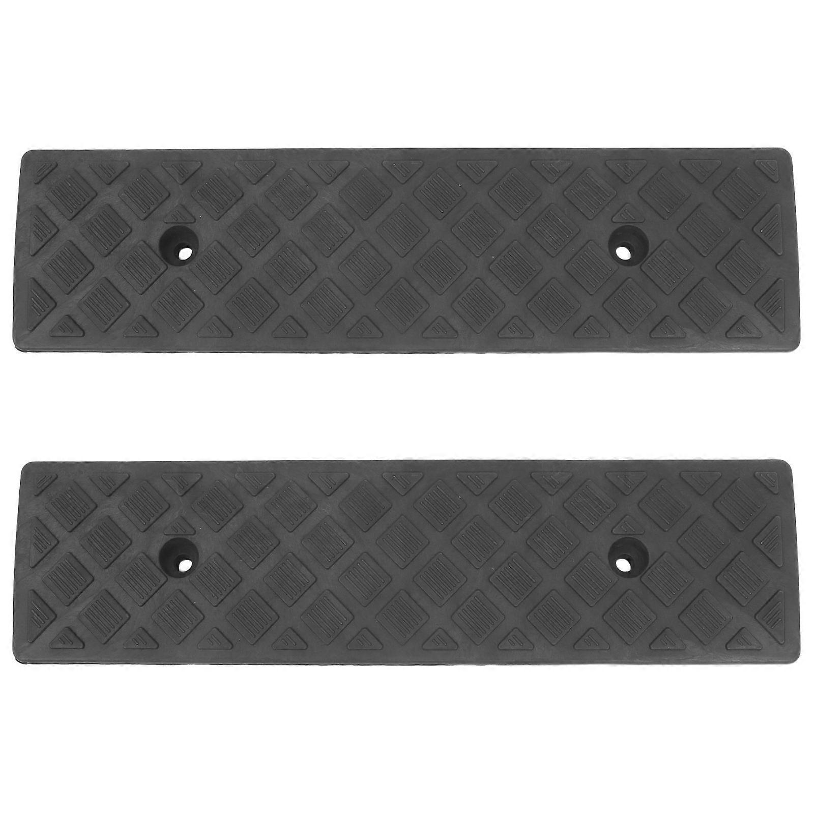 6 יחידות רמפות גומי לחניה לרכבים למניעת החלקה על המדרכה 19.65X5.11X1.18 אינץ'