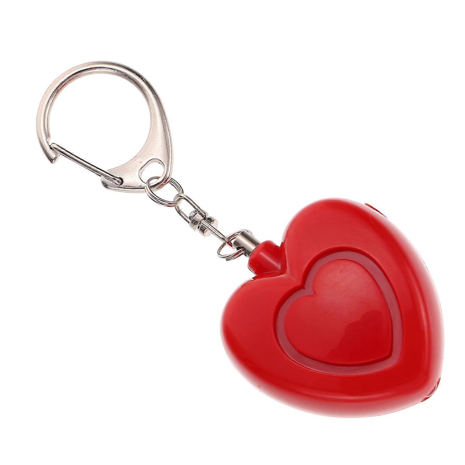 Self Personal Alarm for Women Heart Shaped Keychain with Lights