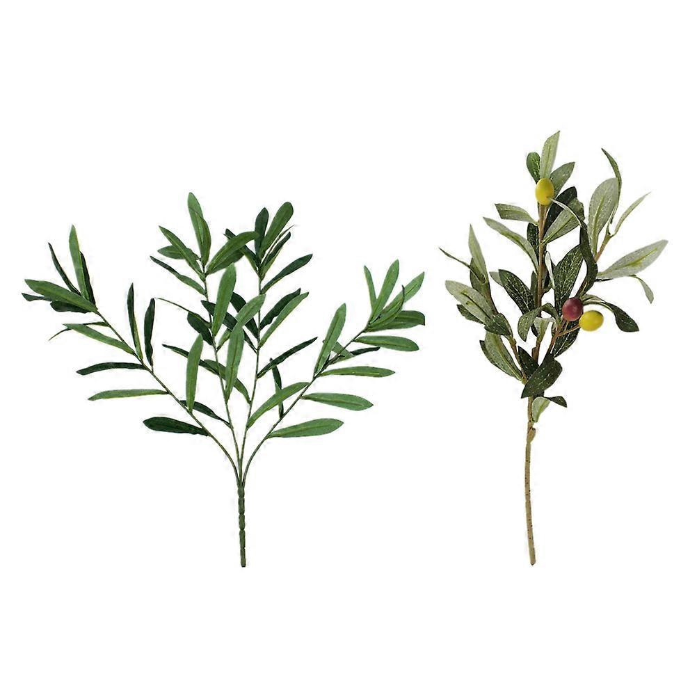 Household Artificial Plant Olive Branch for Decorative Use 10Pcs Set