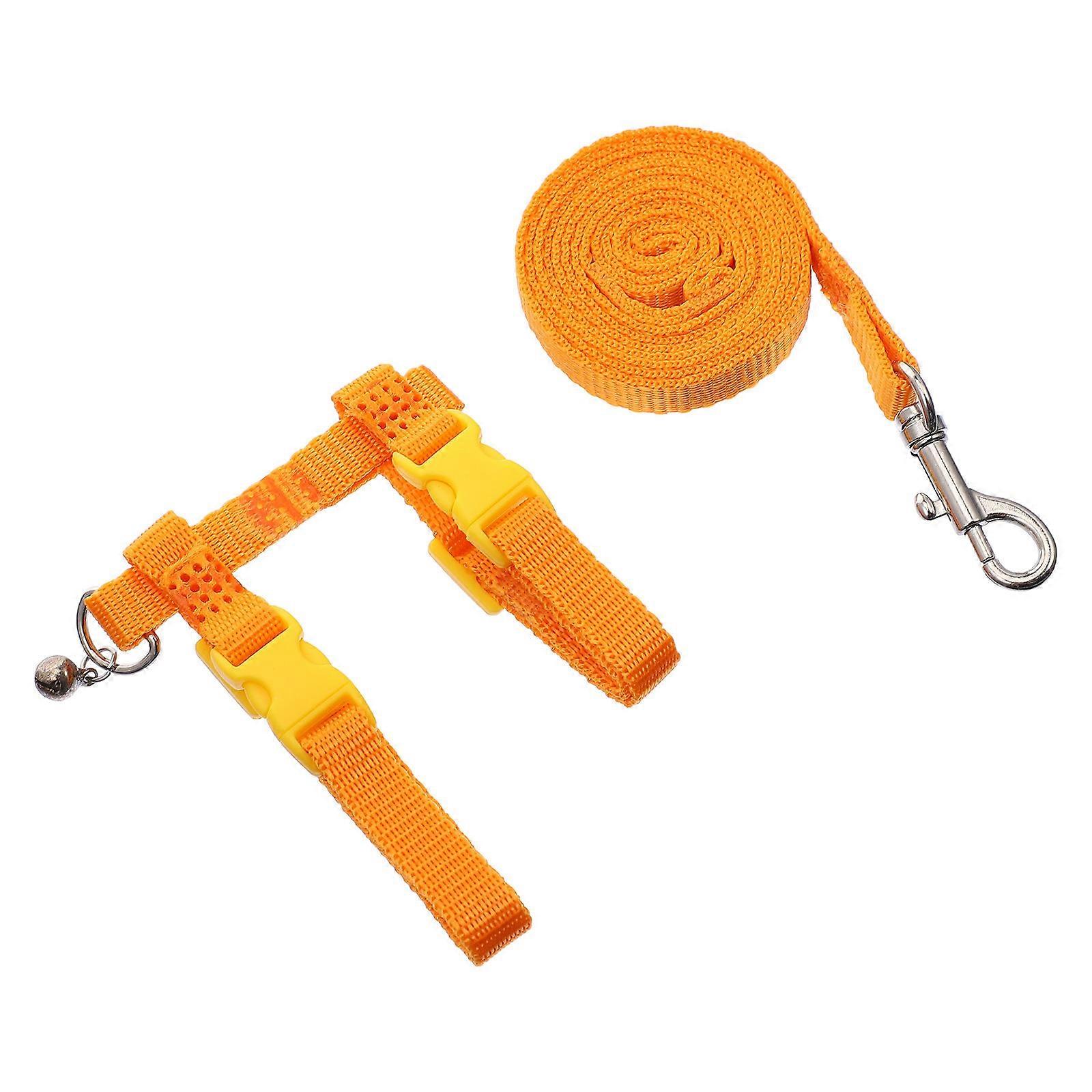 Pet Pulling Rope Harness for Small Pets Including 4Pcs Orange Straps