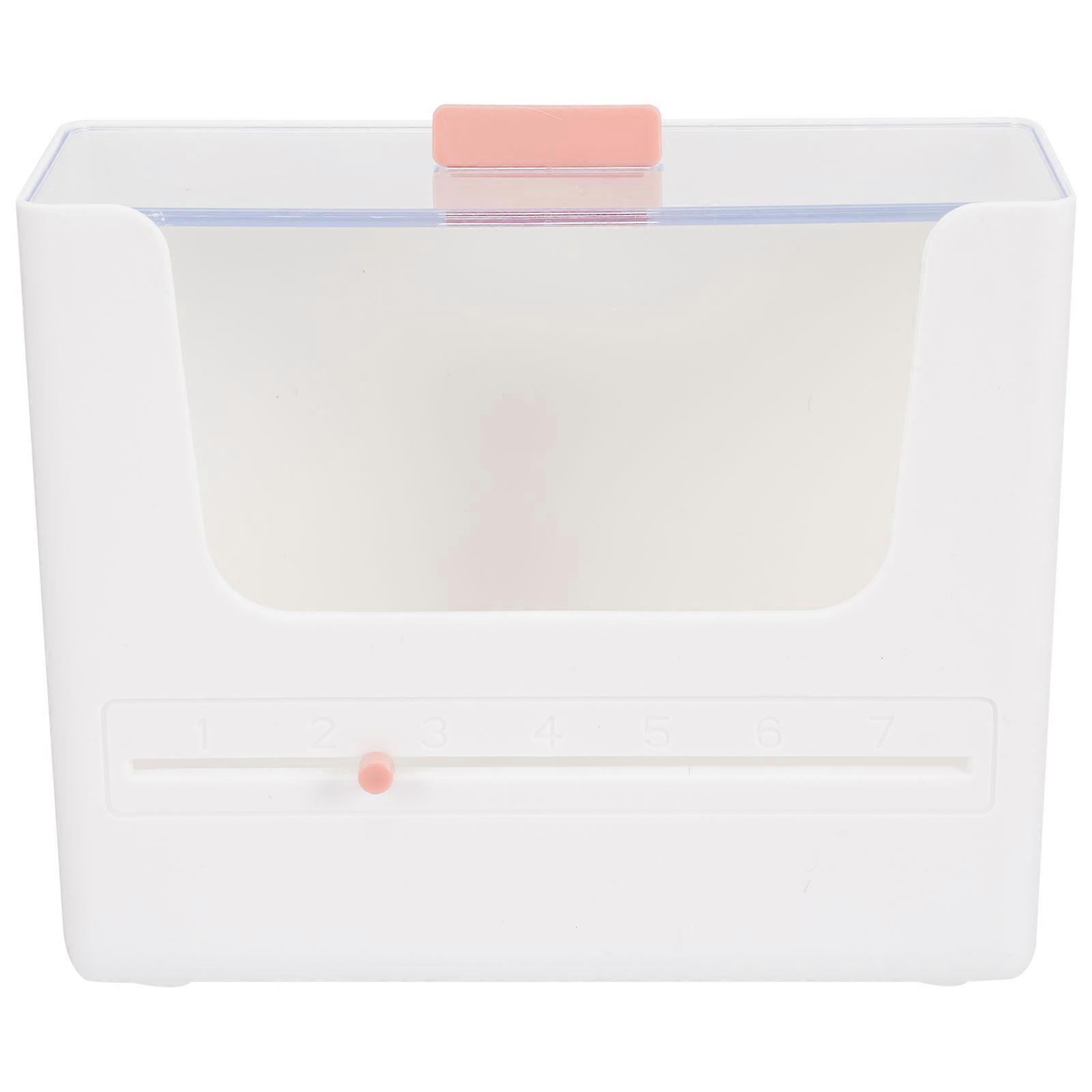 Storage Box Desktop Storage Box for Cosmetics with Lid White Plastic for Bathroom 1Set