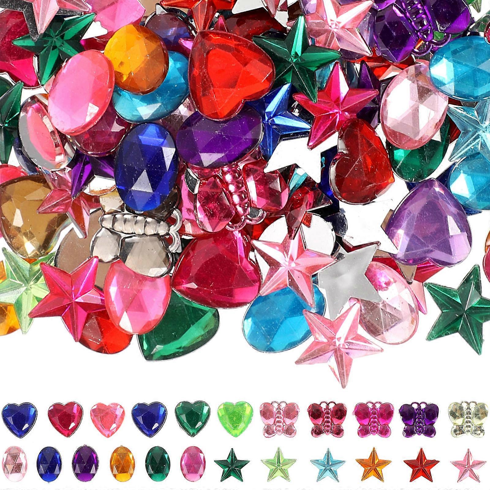 Versatile Acrylic Gems Ideal For Jewelry Decoration In Assorted Color 1600 Pcs