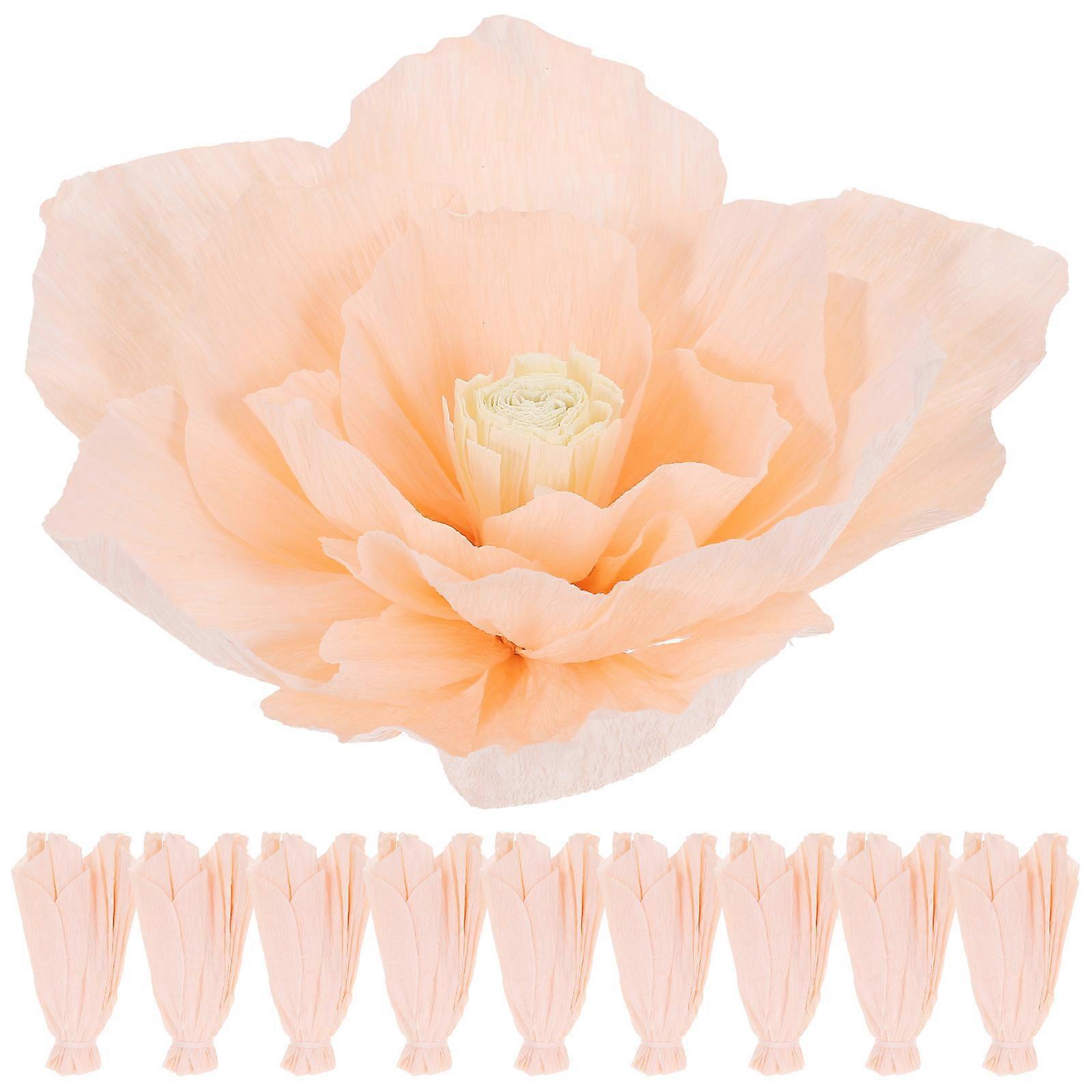 10Pcs Artificial Paper Flowers for Home Decor and Background Wall in Multi Color Decoration