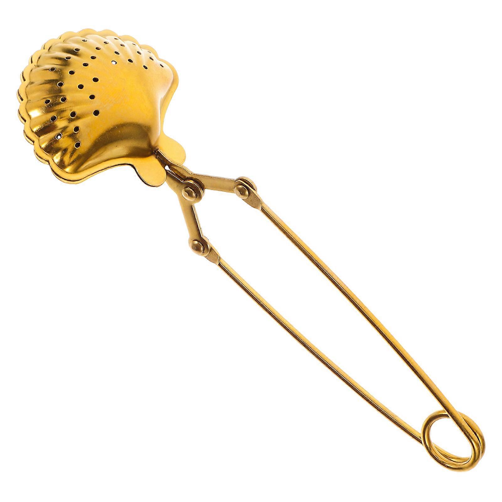 Tea Strainer 5Pcs Metal Tea Filtering Spoon Travel Use Shell Shape Tea Cup Certified
