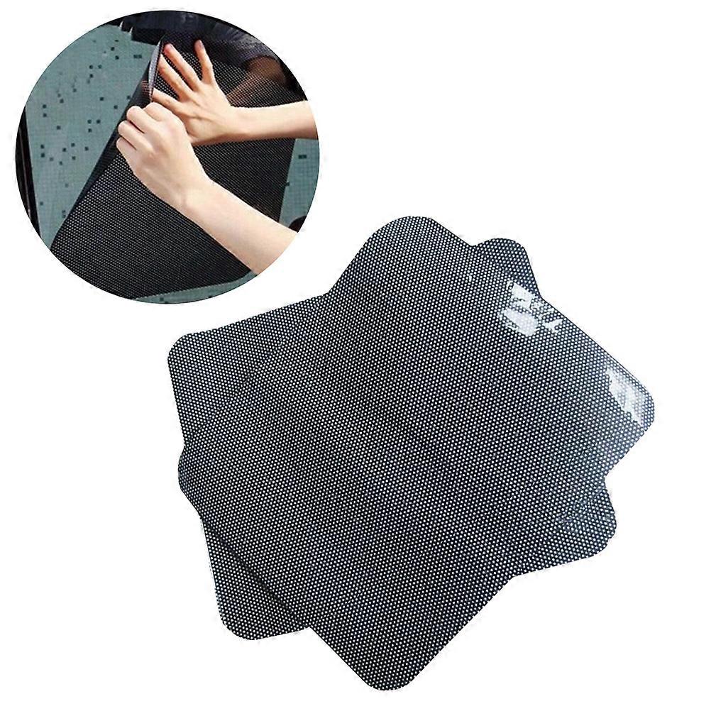 2 Pairs Transparent Side Window Sunshade Stickers For UV Ray Protection During Summer Driving