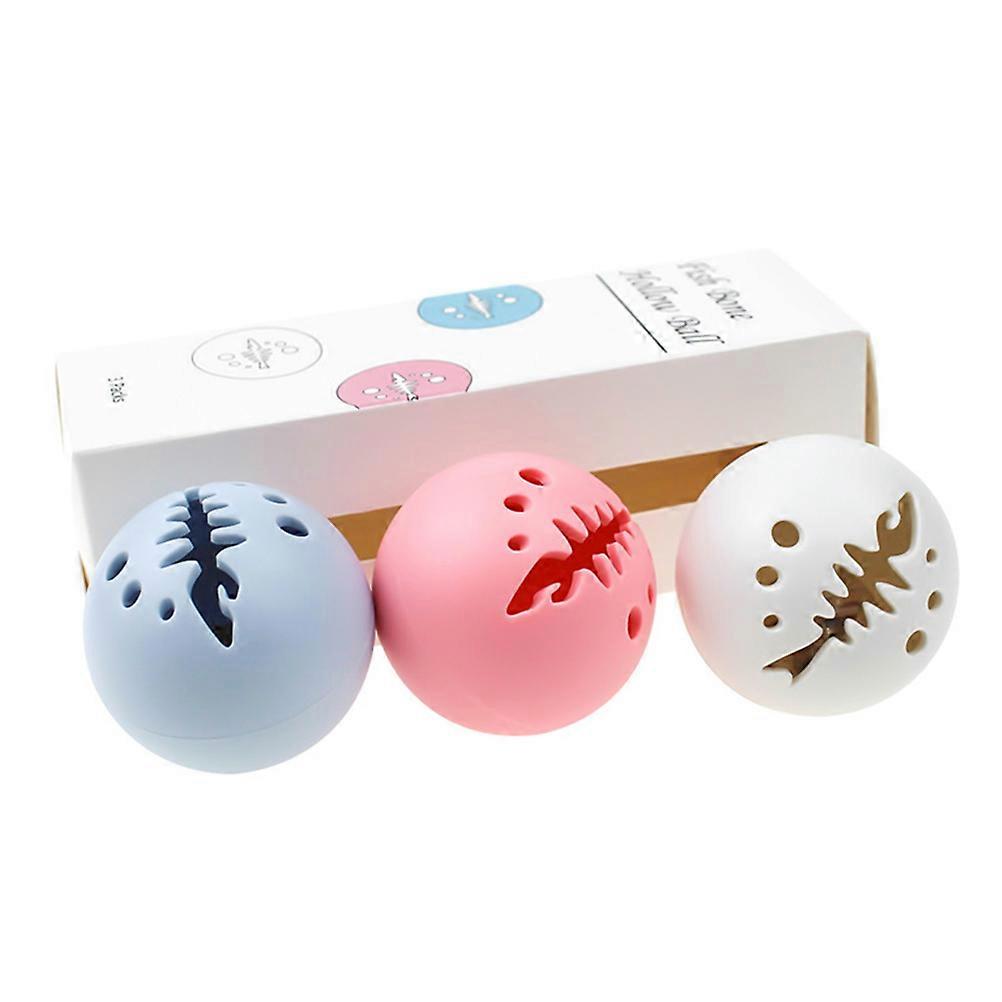 Cat Indoor Play Doll Hollow Pattern Ball Toy for Pet Use 3Pcs Set