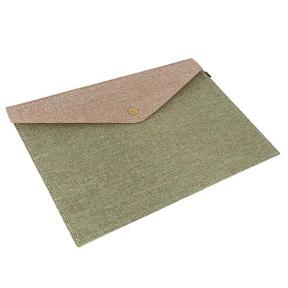 Expanding Document Bag 2Pcs Paper File Folders For School Use In Green Material With Anti Wear Feature