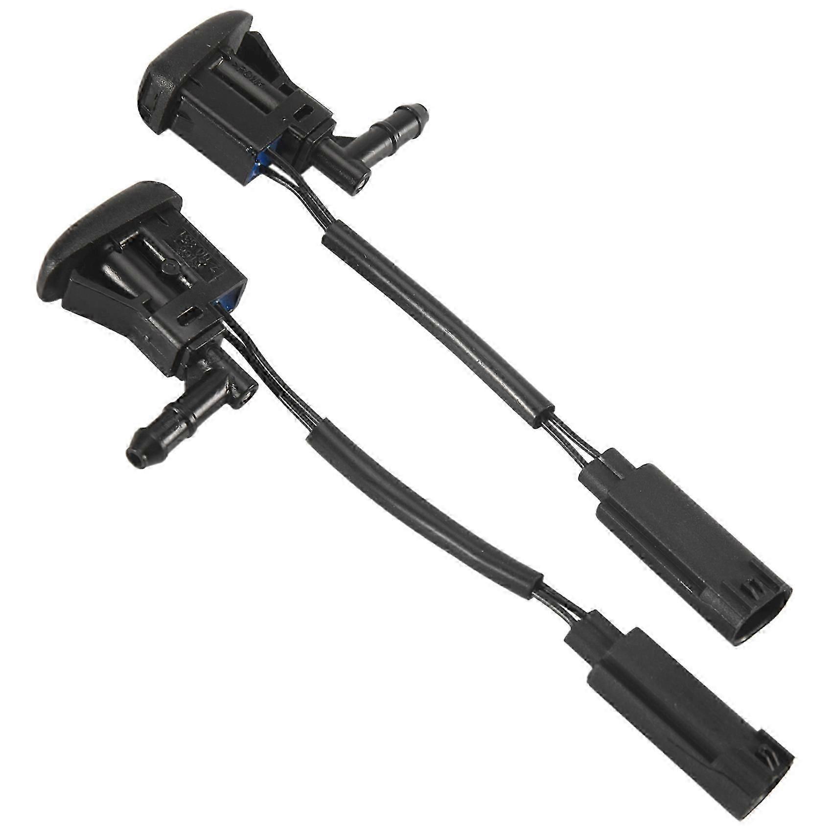 2Pc Windshield Heated Washer Sprayer Nozzle Jet For BMW