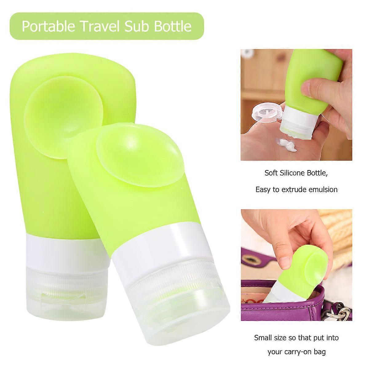 Cosmetic Bottles Silicone for Storage Use 2Pcs Light