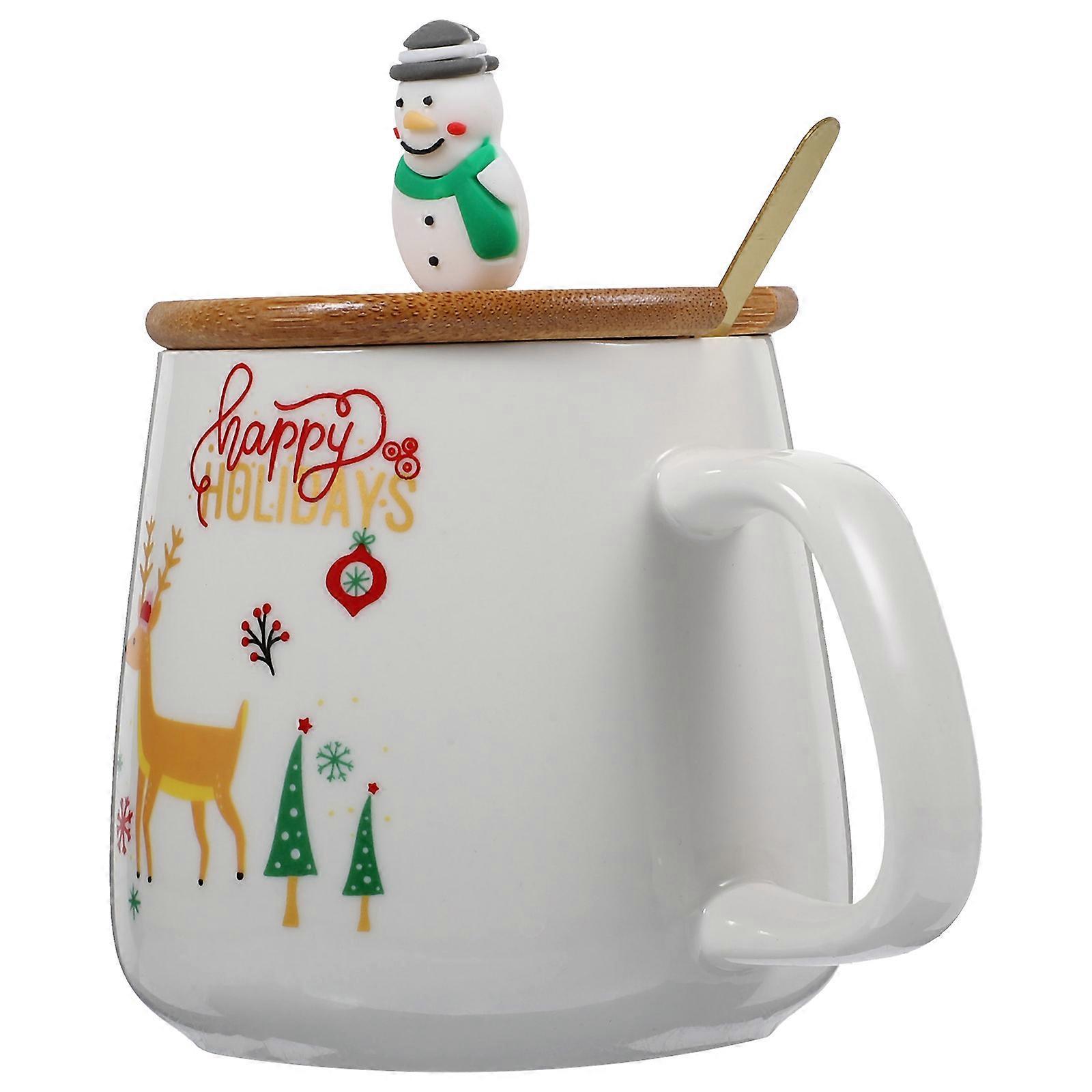 Cartoon Christmas Mug Coffee Cup for 3Sets with Breakfast Use