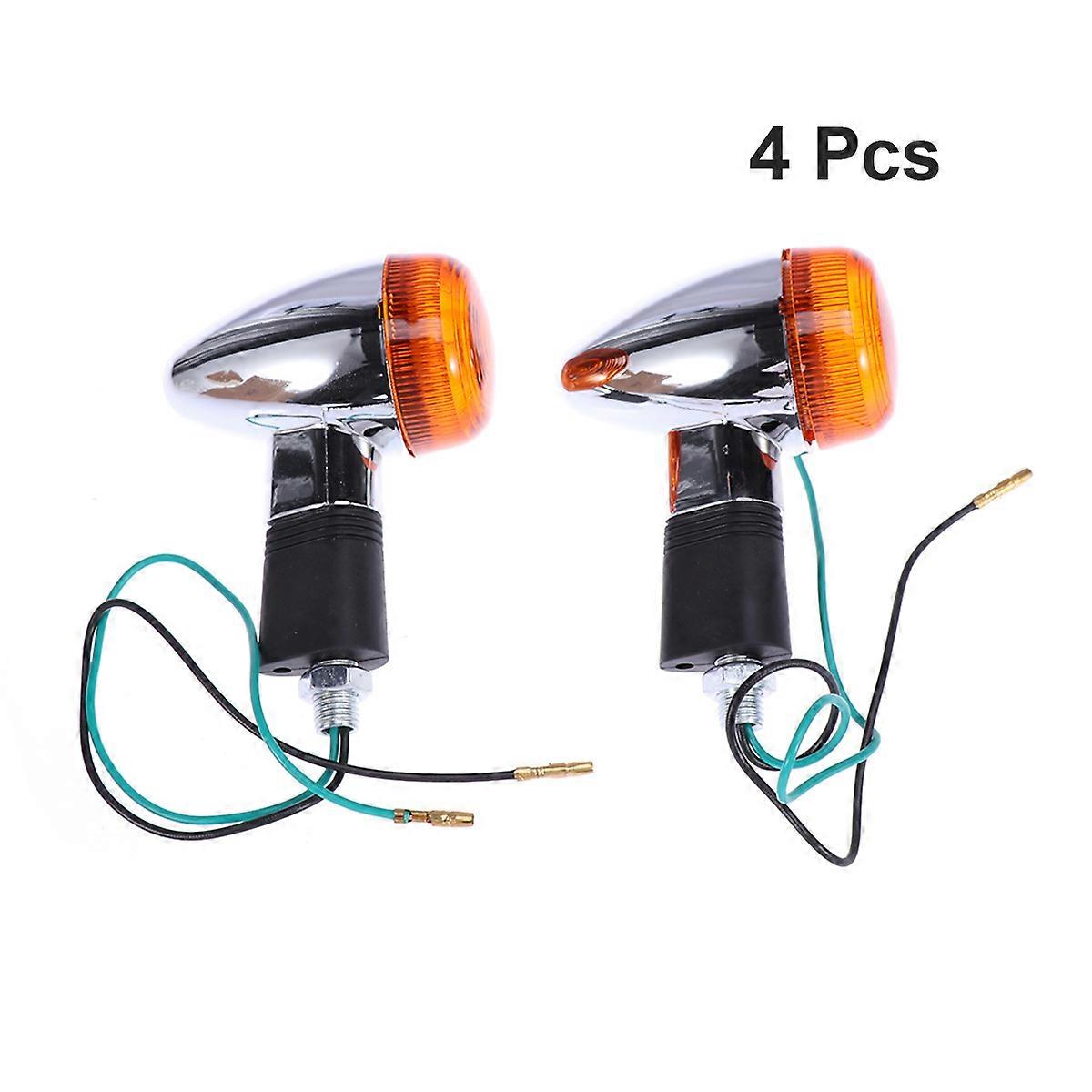 Indicator Lamp for Motorcycle Turn Signal Light 4Pcs Bullet Style