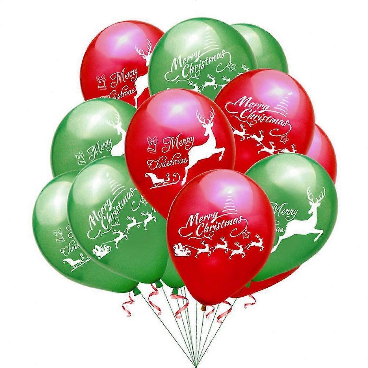 Christmas Balloons Elk Pattern Latex Set for Festive Party 120Pcs