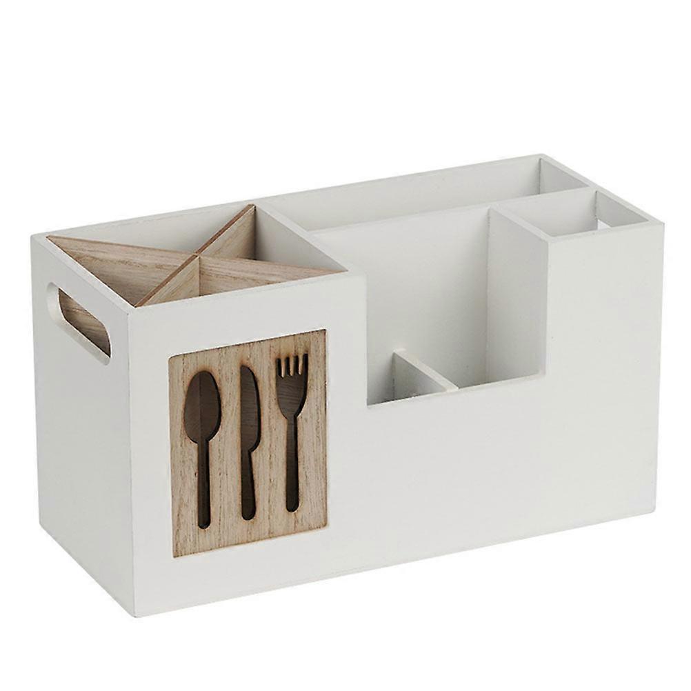 Spoon Holder 2Pcs Wood Storage Solution For Kitchen Use Enhanced Organization And Efficiency With Practical Design