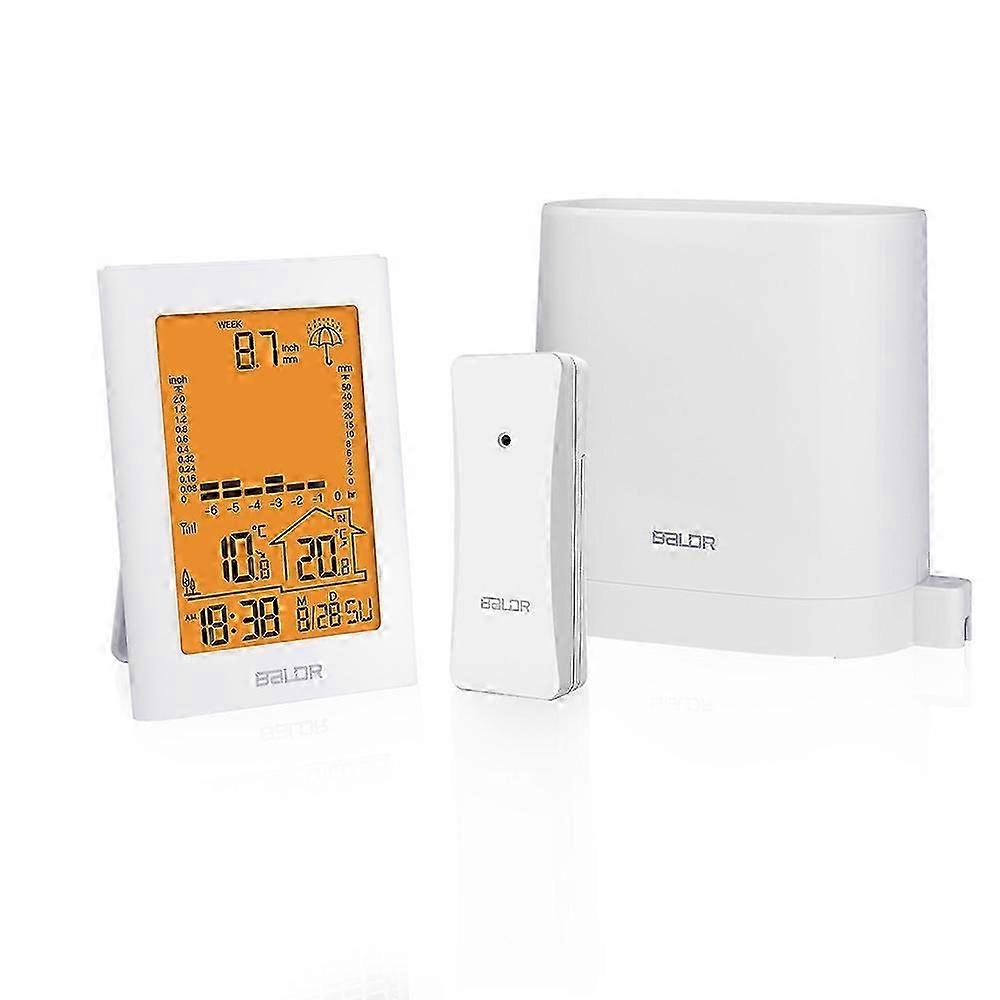 Rain gauge and thermometer wireless weather station for accurate readings