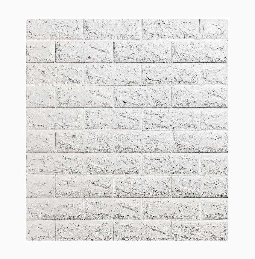 3D خلفية لوحات الحائط ذاتية اللصق - تغطية الجدران الحديثة في الحجر نظرة - سريعة وسهلة التركيب (1x قطعة، أبيض)