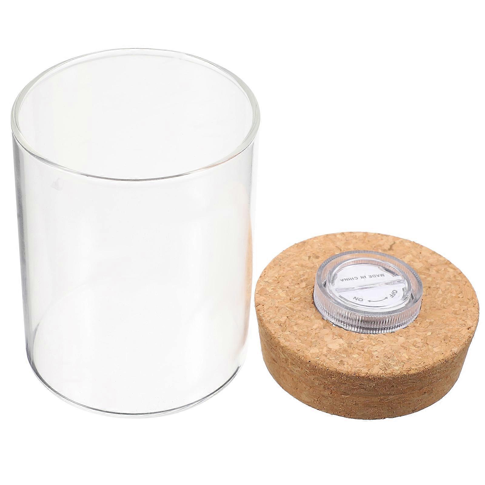 Cylindrical Glass Bottle Borosilicate for Storage Use 3Pcs Set