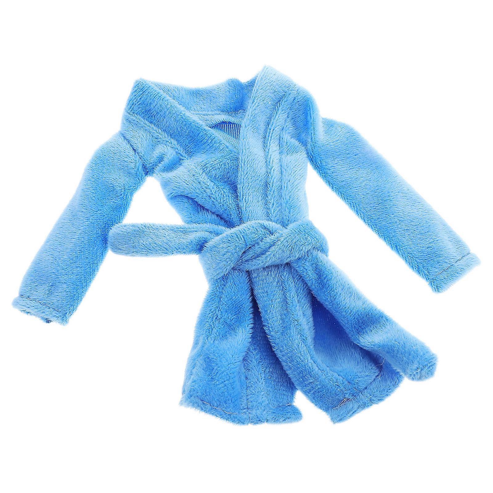 Mini Doll Bathrobe Accessory for Dressing 3Pcs Sky-Blue Cloth Outfit
