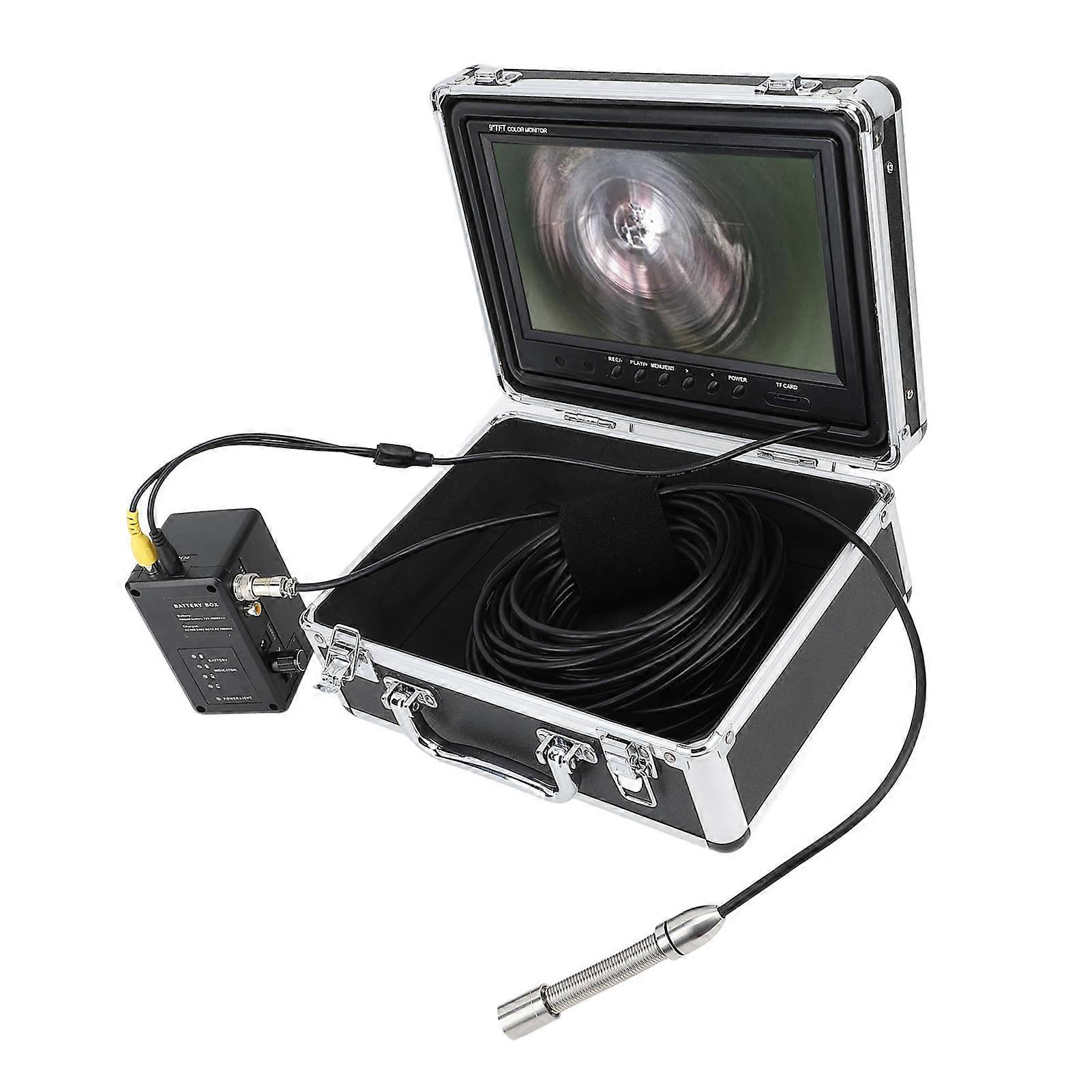 Endoscope Camera 17mm, 20m Cable, 9" HD Display, IP68 Waterproof