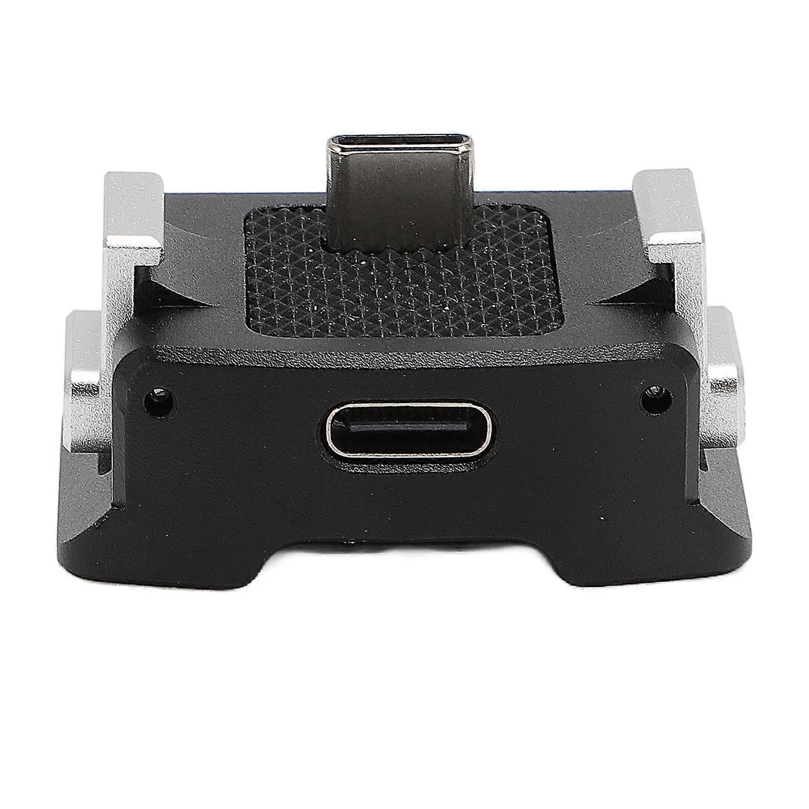 Action Camera Charging Base Quick Release Base Tripod Adapter Mount for Osmo Pocket 3 with 1/4 Screw Hole Aluminum Alloy Bracket 