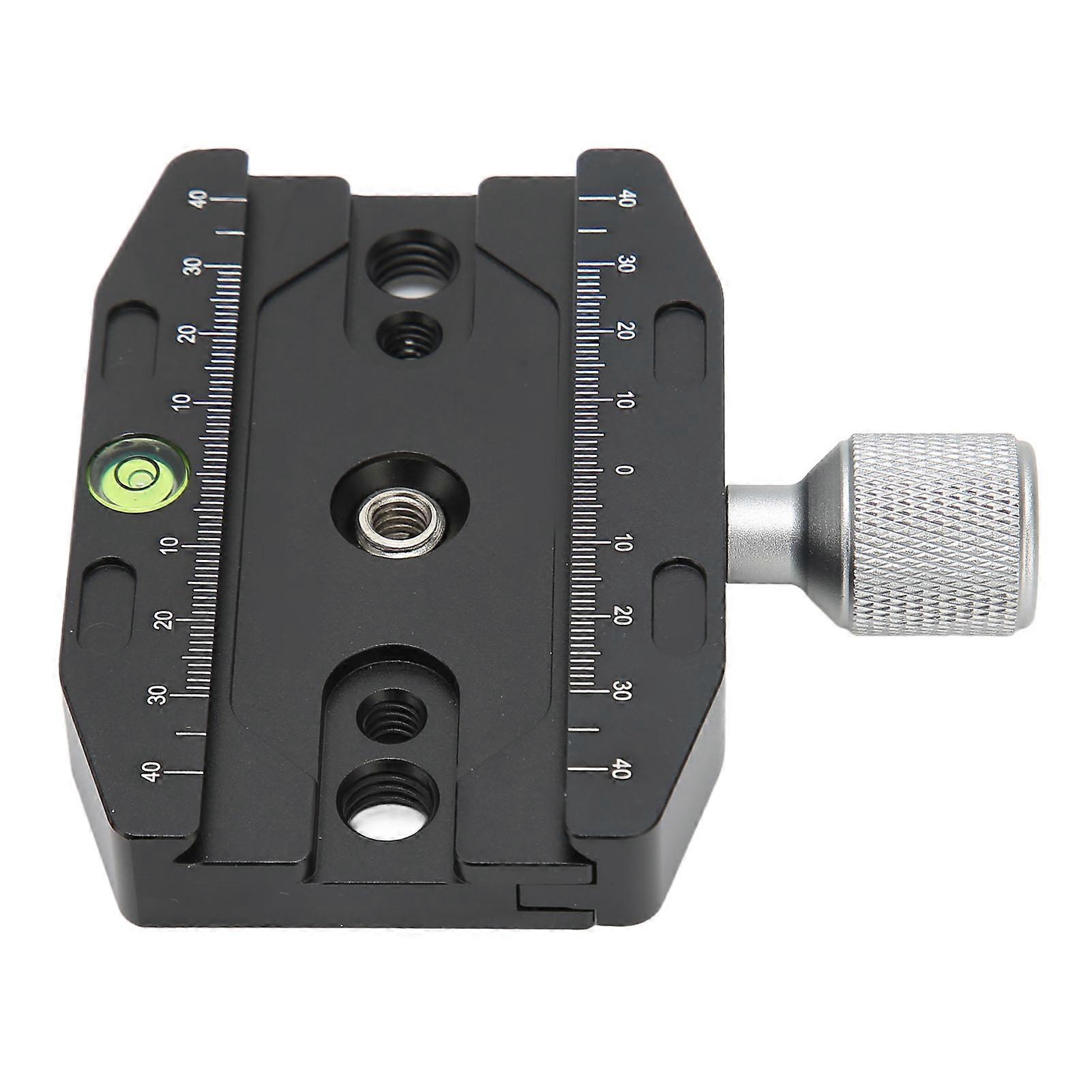 Quick Release Plate Clamp CNC Machining Camera Tripod Mount Adapter with 2 Bubble Levels for DSLR Camcorder Projector 