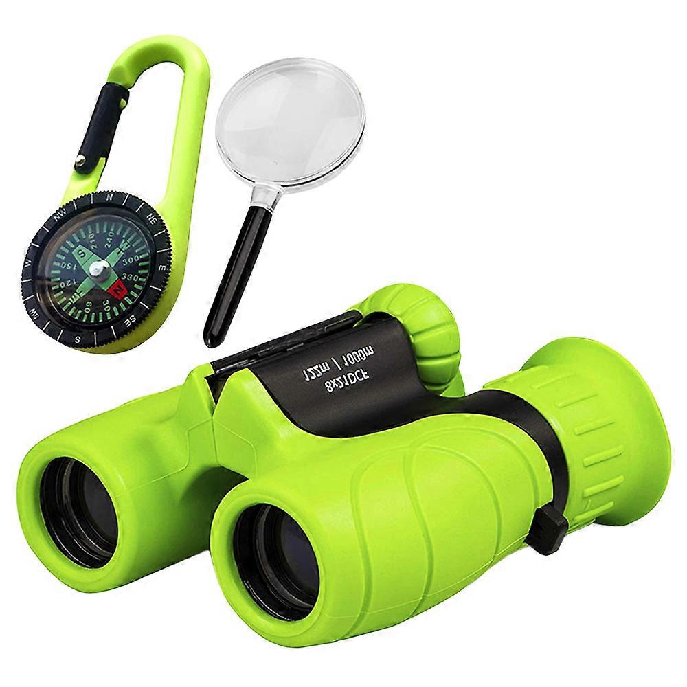 Toy High Resolution 8X21 Small Compact Kids Toy Binoculars with Compass and