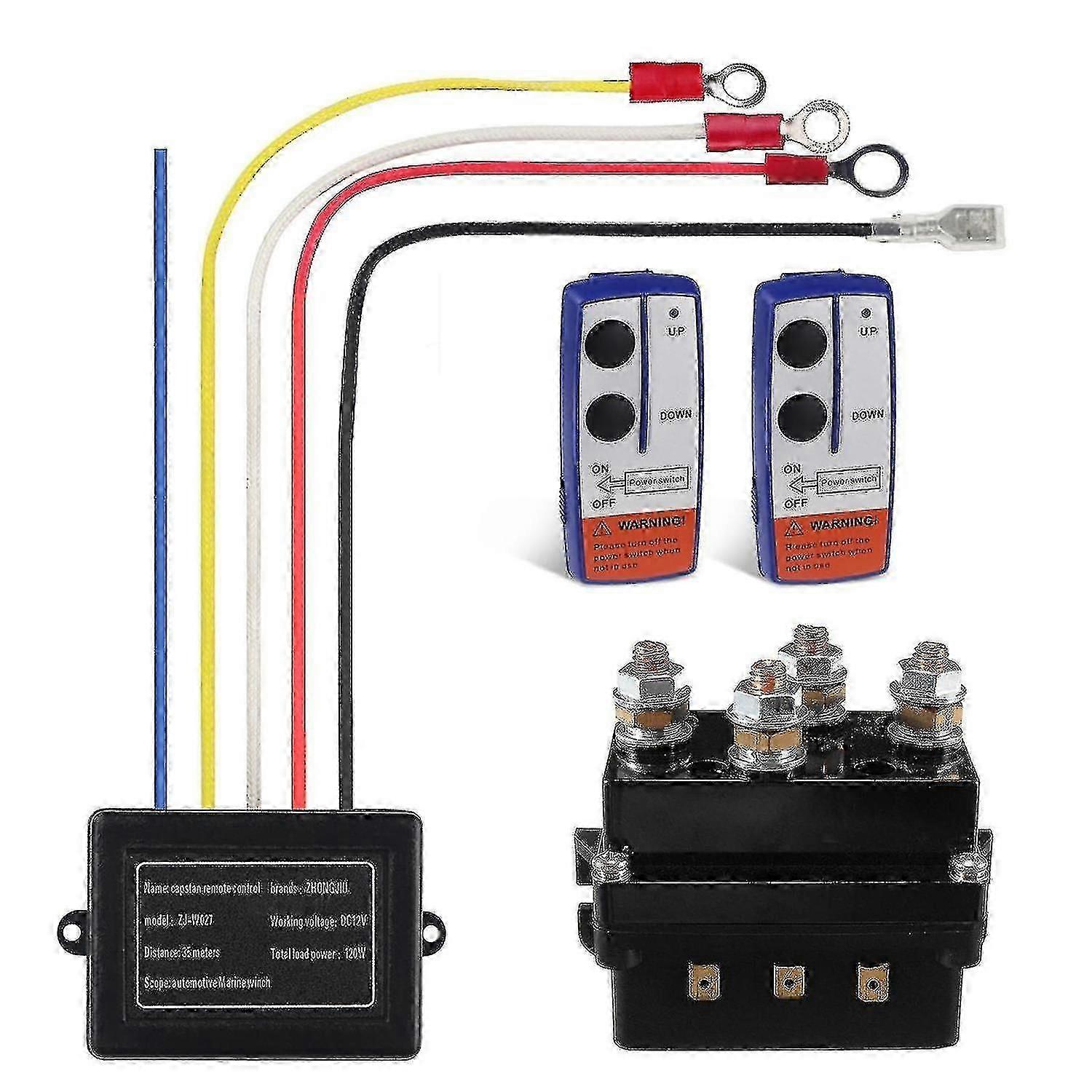 Suitable for car motocross accessories 12v 250a winch remote contactor wireless remote control kit