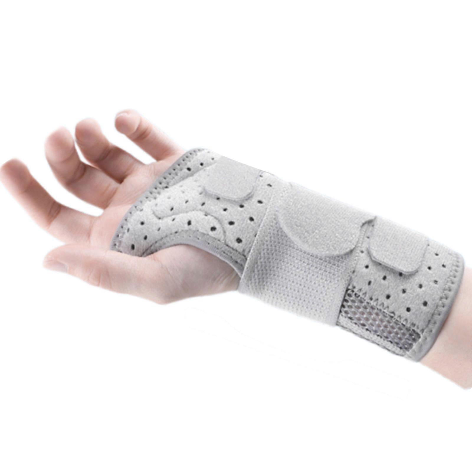 Modifiable Wrist Support With Steel Rod For Tendonitis Security During Basketball Office Work Tasks  Gray left hand