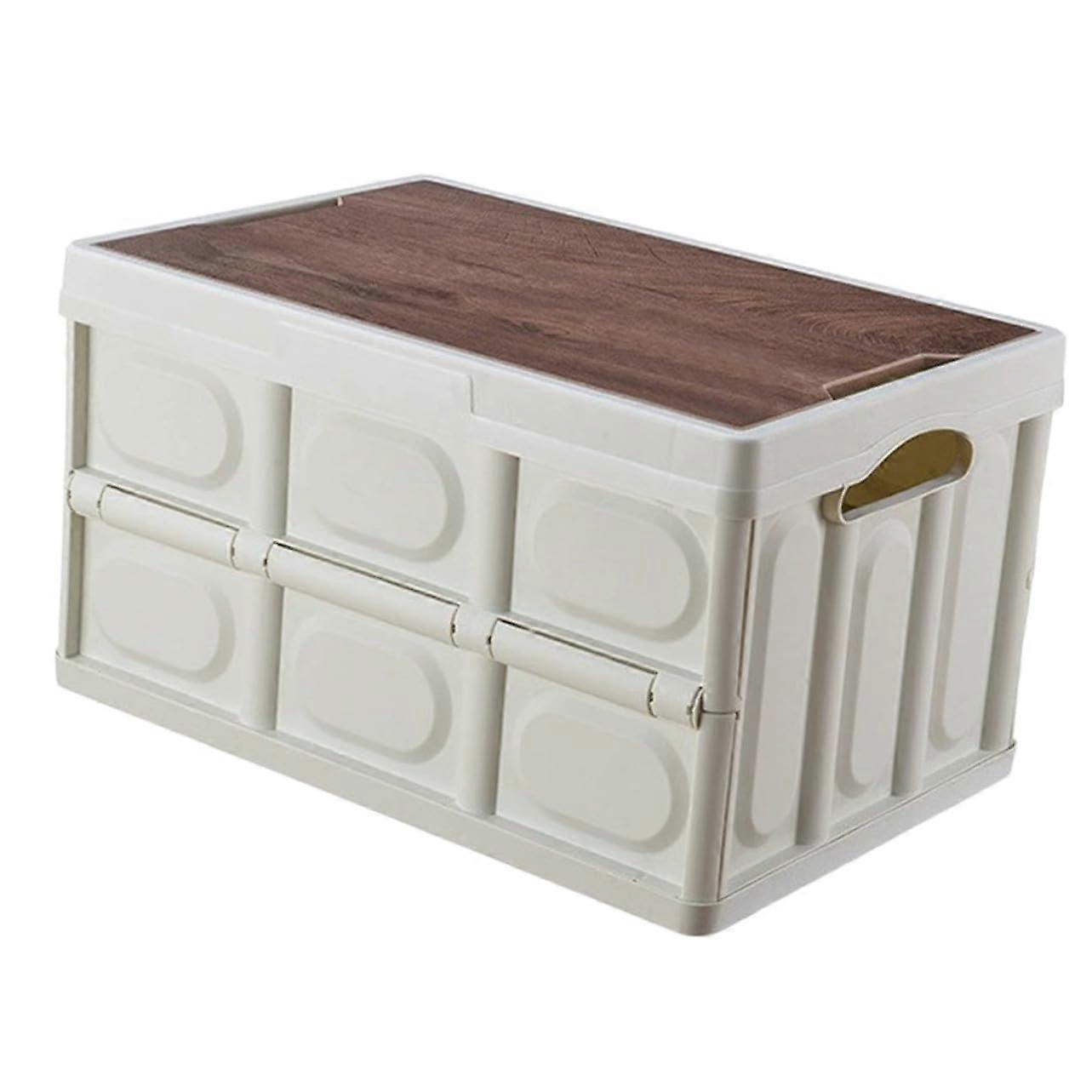 Foldable Large Storage Box with Lid for Outdoor Camping and Home Use WearResistant Stackable Trunk Organizer for Clothes