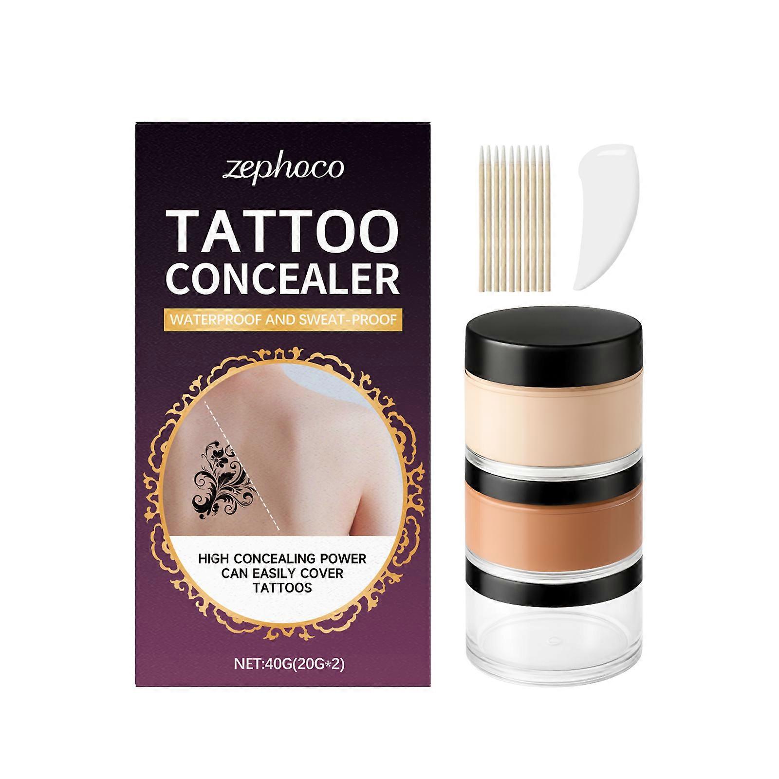 The Zephoco Soft Mist Tattoo Concealer Set Can Cover Local Tattoo Scars In Daily Use. It Is Light, Smooth, Moisturizing And Not Heavy