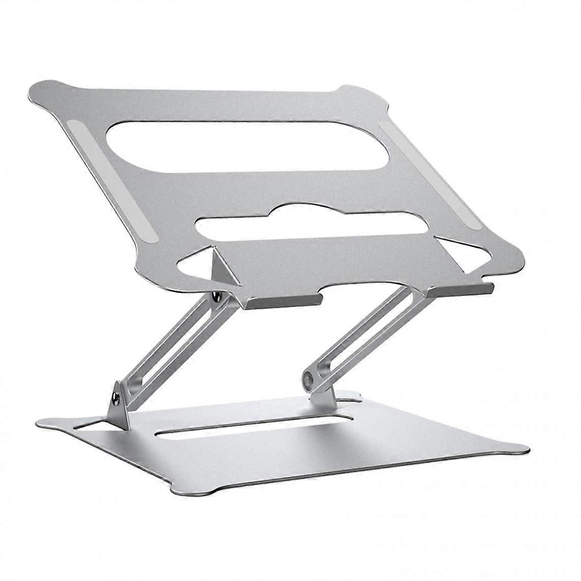 Aluminum Folding Adjustable Desktop Laptop Stand Notebook Shelf Riser Silver