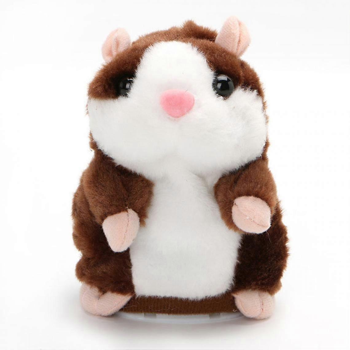 Plush Talking Hamster Toy Speech Recorder Nod Mimicry Repeat Gray