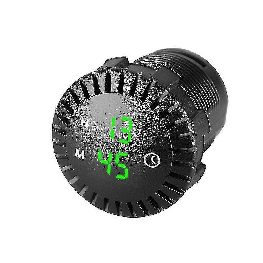 12V/24V Touch Digital Clock for Vehicles with LED Display Hours Minutes Waterproof