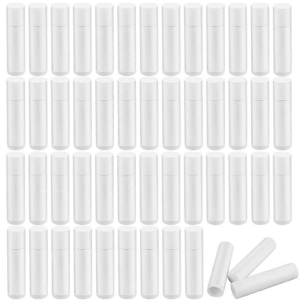 50 Pcs Empty Lipstick Container, Lip Gloss Tubes Refillable Diy Lip Gloss Container Empty Plastic Balm Tubes Round