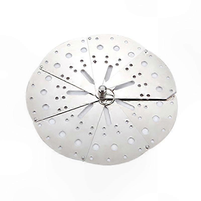 Stainless Steel Adjustable Drop Lid, Anti-Overflow Pot Cover, Steaming Rack