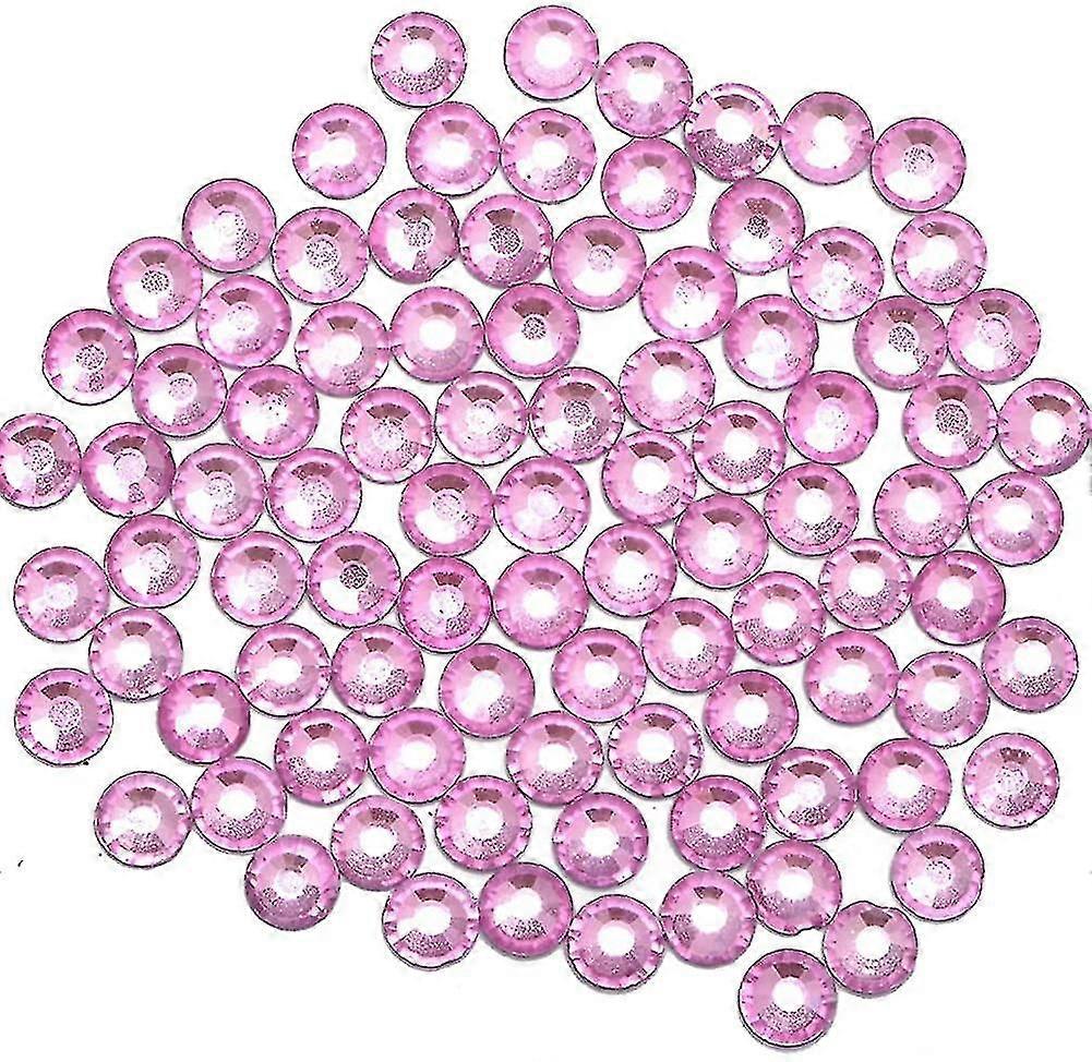 1000 κομμάτια ζεστό fix γυαλί flatback rhinestones στρογγυλά κρυστάλλινα πετράδια (φούξια, Ss20)