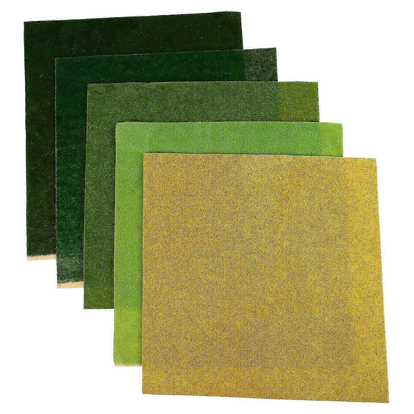 5Pcs DIY Sand Table Building Model Grass Paper Material for Landscape for Decor25X25CM