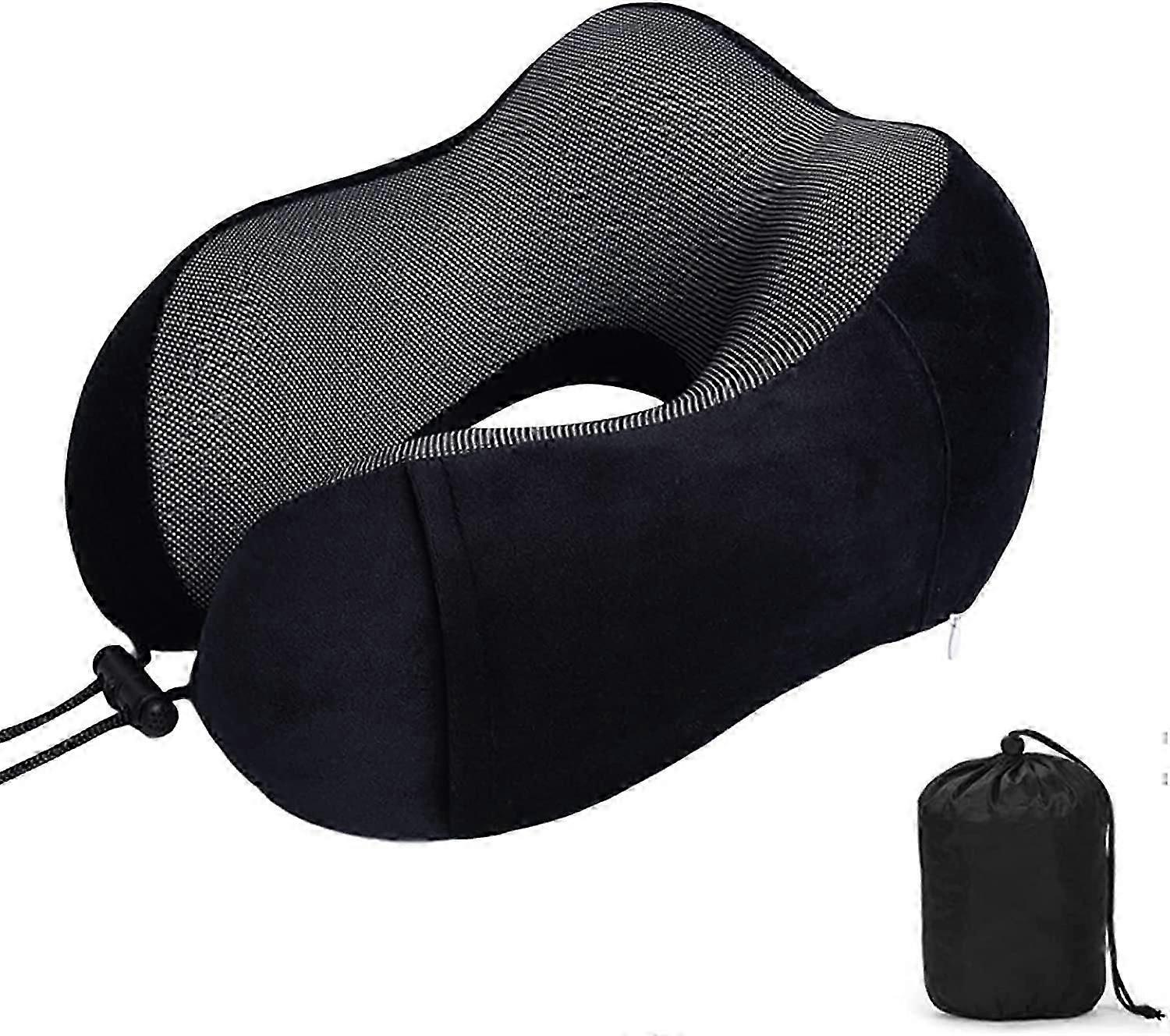 Travel Pillow, Memory Foam Neck Pillow for Travelling Or Flight, Ergonomically Designed Neck Support Pillow