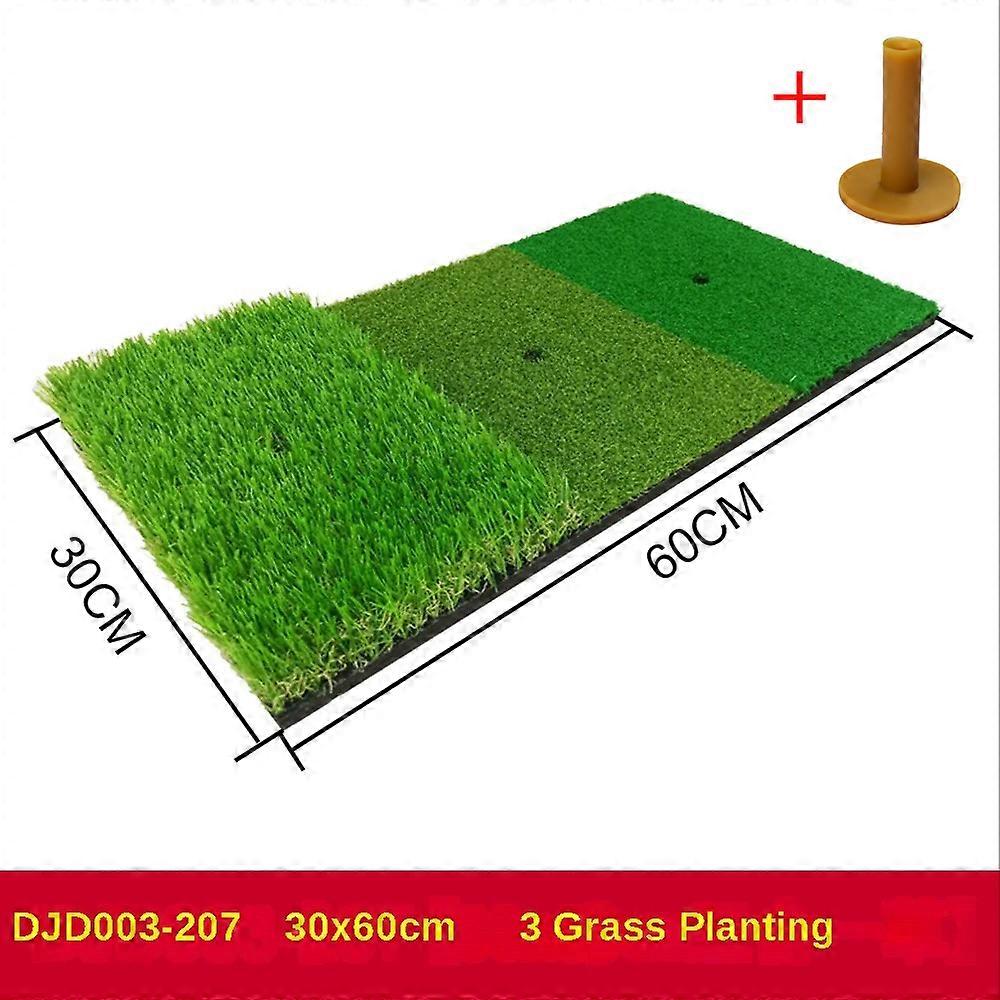 PGM ゴルフヒッティングマット 屋内屋外用 ミニ練習用 耐久性のあるPP芝パッド 裏庭エクササイズ ゴルフトレーニング補助具 ティー付き DJD003