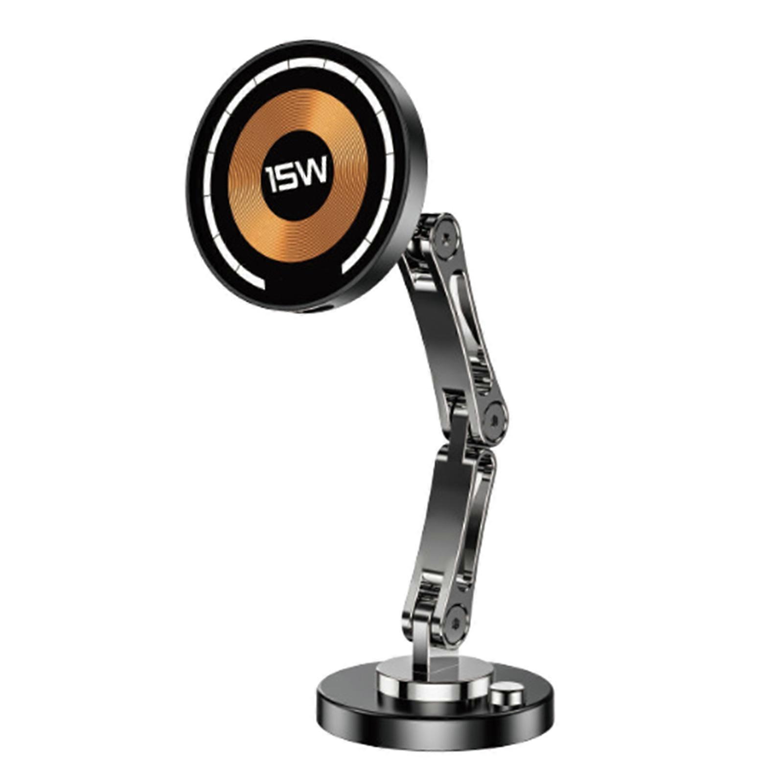 15W Fast Charge Car Phone Mount with Strong Magnets Rotatable Design Suitable Fit 4.5-7Inch Phones All Vehicle Models Multicolor