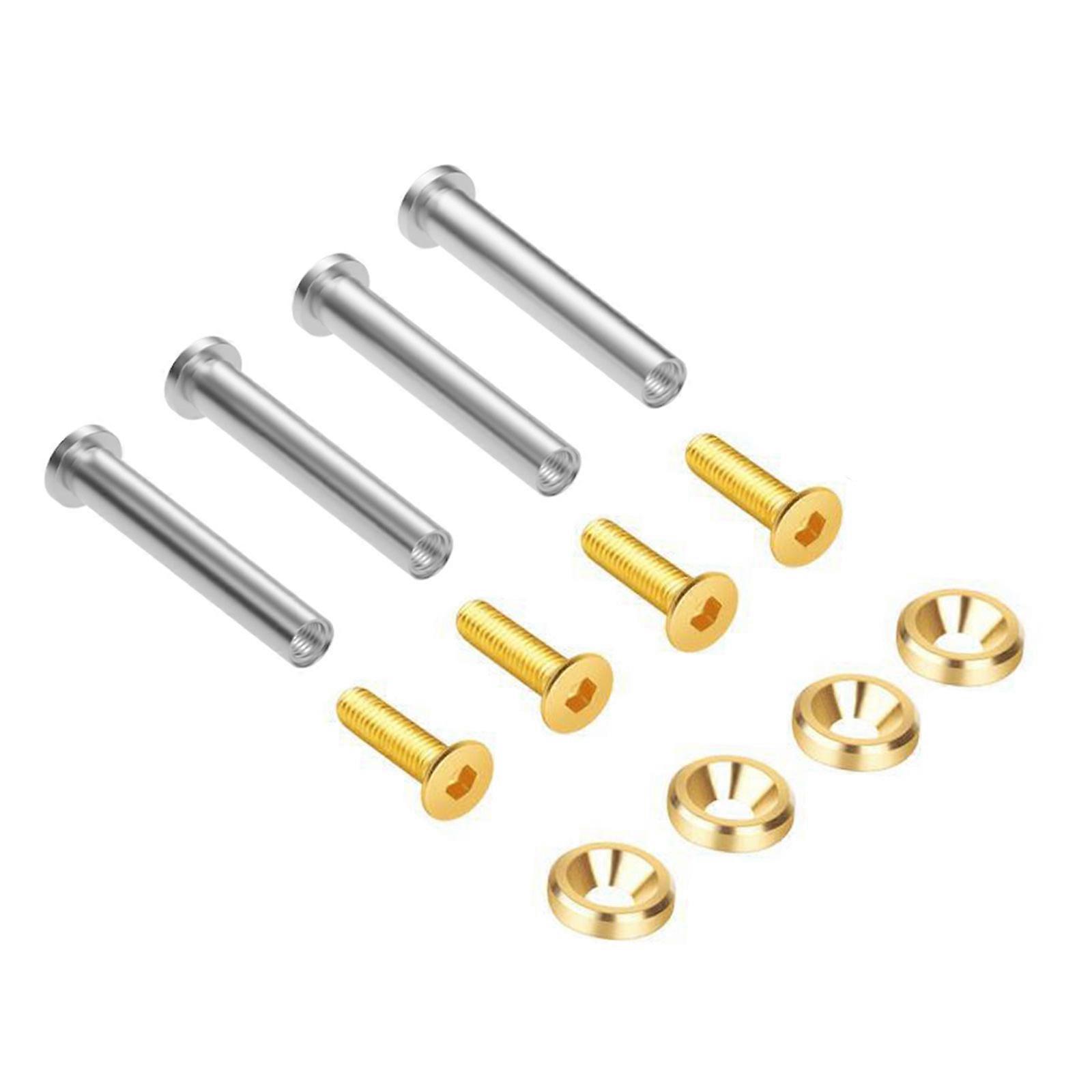 Metal Computer Case Fan Screws Anti Rusts Vibration Resistant for Secure Cooling System Mounting  Gold