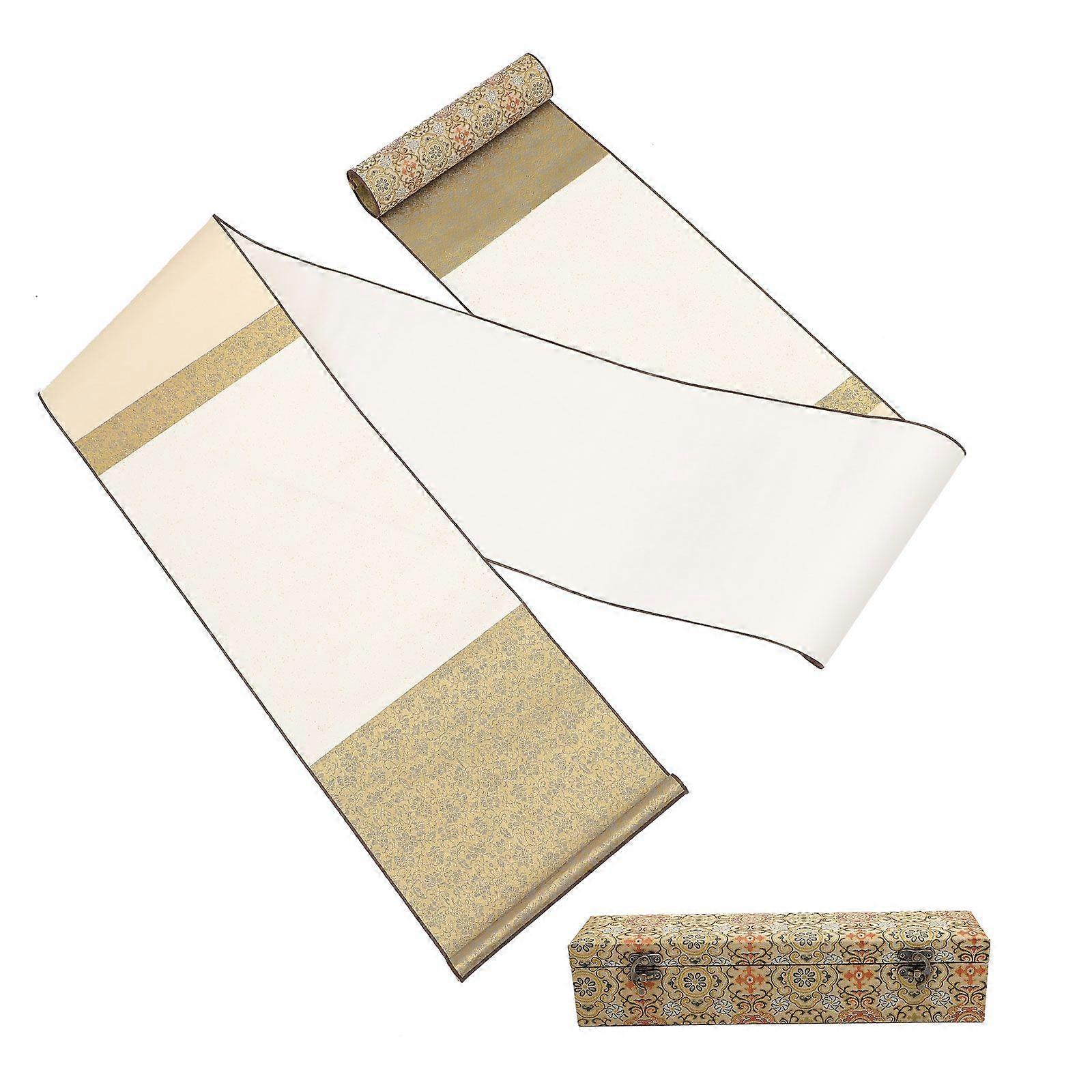 1 Set of Portable Calligraphy Paper Household Painting Paper Professional Blank Scroll Calligraphy Accessory